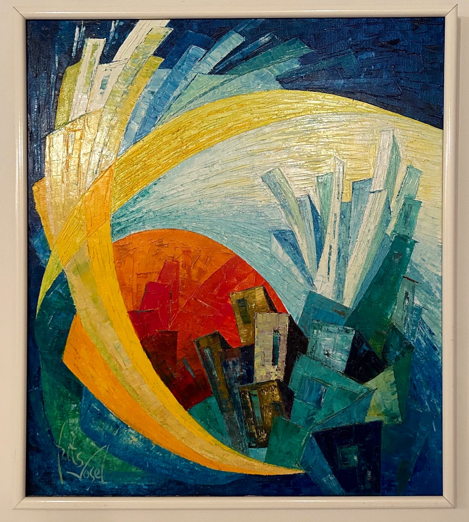 Frits Vogel - Abstract landschap verkocht voor € 200!