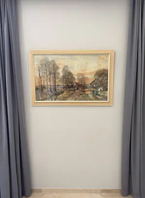 Herman Paradies - Landschap met boerderij, boer en schapen kopen? Bied vanaf 650!