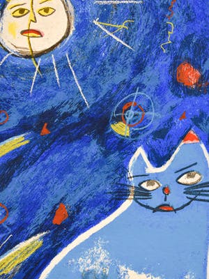 Franz Lauter - Cat in Blue kopen? Bied vanaf 75!