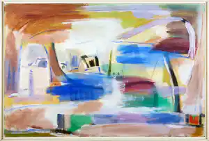 Klaas Boonstra - Olieverf op board, Zonder titel - Ingelijst (Groot) verkauft für € 40!