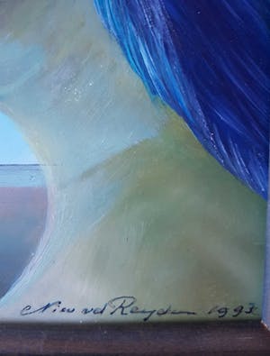 Nico van der Reyden - Olieverf op board, Blik in de toekomst - Ingelijst. kopen? Bied vanaf 1!