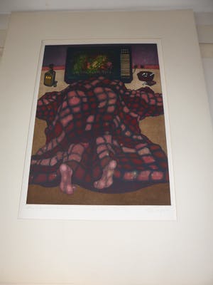 Helen van der Deen - Ets/Aquatint, Serie "van uit mijn slaapzak gezien IX". kopen? Bied vanaf 30!