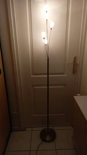 Jan des Bouvrie - Vloerlamp messing kleur met 5 kelkjes kopen? Bied vanaf 35!