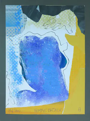 Philip Vencken - Collage op papier, Lot van vier werken kopen? Bied vanaf 60!