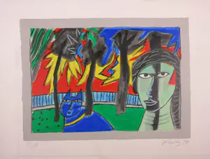 Corneille - Litho, Femme et chat kopen? Bied vanaf 100!