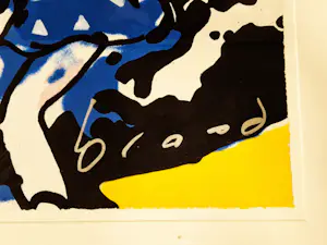 Herman Brood - Grote Epr. D'Art. zeefdruk "hop paardje hop" gesigneerd en fraai ingelijst. kopen? Bied vanaf 290!