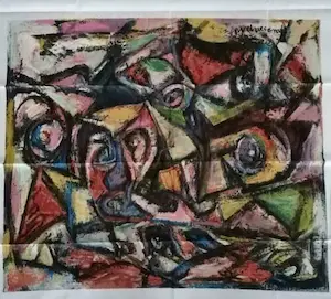 Theo Wolvecamp - COBRA-zeefdruk zonder titel op katoenzijde kopen? Bied vanaf 83!