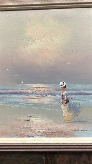Marie Charlot - Dame op het strand. kopen? Bied vanaf 1!