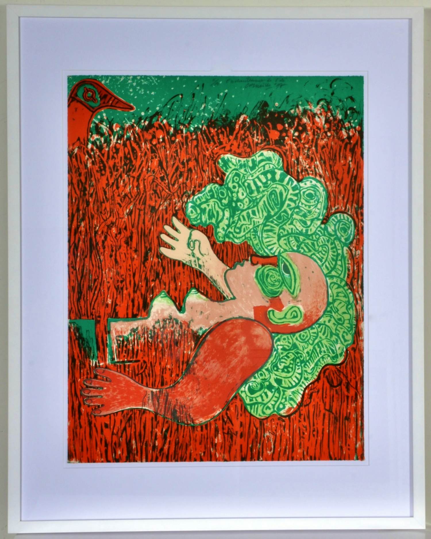 Corneille - Enchantement de l'éte - litho - Gesigneerd - 66x50 cm - 1977 - Ingelijst kopen? Bied vanaf 495!