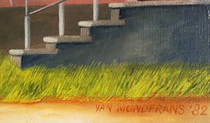 Erna van Mondfrans - Huizen in Frankrijk, olieverf op doek (ingelijst) kopen? Bied vanaf 150!