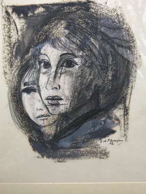 Niet of onleesbaar gesigneerd - G. de Fleurquin - Portret meisjes kopen? Bied vanaf 1!