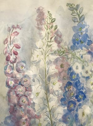 Anna Borst Pauwels - Kleurrijke aquarel - Uniek werk - Gesigneerd - 1986 kopen? Bied vanaf 45!