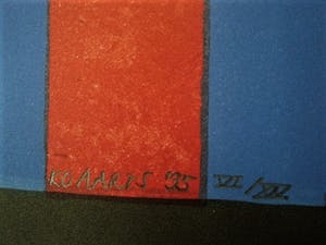 Ko Aarts - Gelderse Grafiekmap 1995- GEOMETRISCH BLAUW - zeer kleine oplage (15) kopen? Bied vanaf 29!