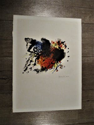 Jef Diederen - Litho uit 1963 - zeer kleine oplage (25) - Abstract - potlood gesigneerd kopen? Bied vanaf 48!