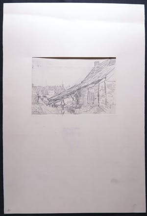 Willem Bastiaan Tholen - Potloodtekening, Schets op de achterkant van een briefkaart kopen? Bied vanaf 1!