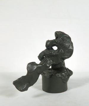 Ger Lataster - Krachtig bronzen plastiek, Hand vlag kopen? Bied vanaf 400!