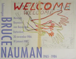 Bruce Nauman - tentoonstellingsaffiche welcome kopen? Bied vanaf 20!