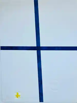 JCJ VANDERHEYDEN - z.t. (blauw kruis) vendu pour 225€ !