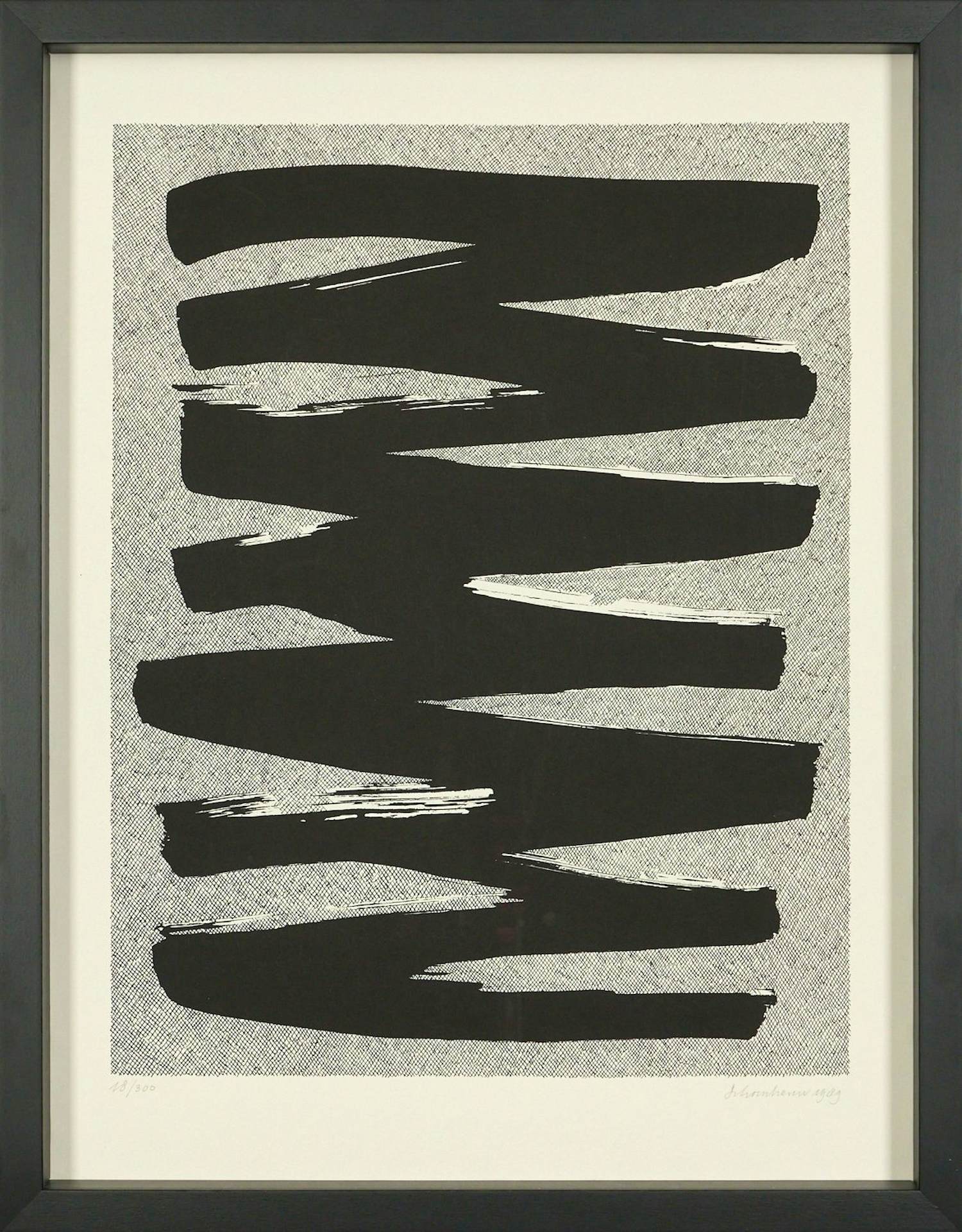 Jan Schoonhoven - Prachtig zeefdruk, gesigneerd en genummerd & fraai ingelijst kopen? Bied vanaf 1190!