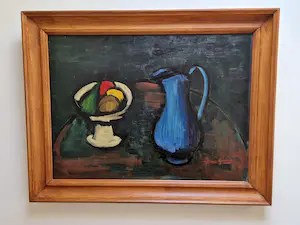 Nicole Grisard - Stilleven met fruit en vaas kopen? Bied vanaf 40!