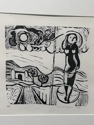 Gene Eggen - 4 houtsnedes uit 1974 kopen? Bied vanaf 99!