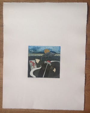 Michel van Overbeeke - Kleurenets met bladgoud "Always Away I" kopen? Bied vanaf 25!