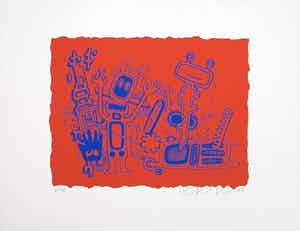 Henk Schiffmacher - Zeefdruk, Zonder titel verkocht voor € 1!