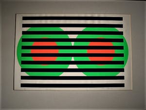 Rob Schotman - Collectie Amsterdams Grafisch Atelier - gesigneerde Pop-Art Litho "Afgeschermd" kopen? Bied vanaf 10!