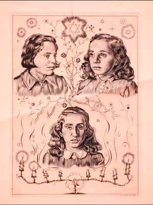 Wim Zwiers - Drie Joodse Meisjes - Gravure verkocht voor € 35!