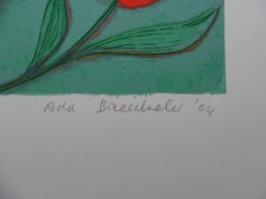 Ada Breedveld - Zeefdruk. Titel, "Bloemen Koningin " . kopen? Bied vanaf 50!