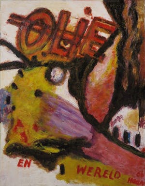 Pieter Haan - Acryl op doek, Olie en wereld kopen? Bied vanaf 1!