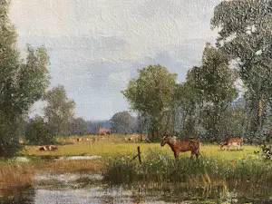 Willem Jacobus Alberts - Landschap in de Achterhoek. kopen? Bied vanaf 200!