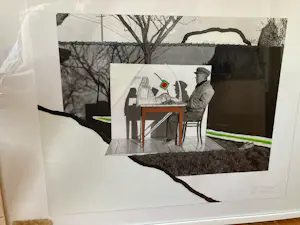 Roger Raveel - In de schaduw zittende man kopen? Bied vanaf 1500!