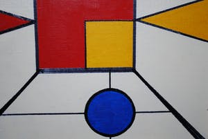 Olav Vorsel - Abstract olieverfschilderij 1998 kopen? Bied vanaf 10!