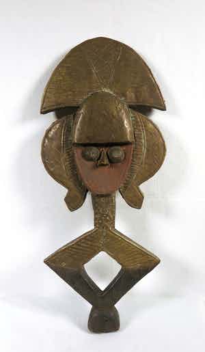 Kota - Reliekbeeld van geel koper, hout en tin verkocht voor € 1!