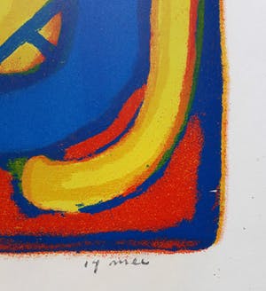 Wim Motz - Geometrisch abstracte compositie, litho kopen? Bied vanaf 75!