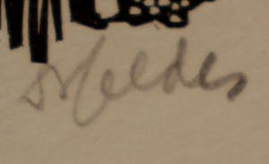 Dirk van Gelder - Houtgravure: Veere - 1953 kopen? Bied vanaf 49!