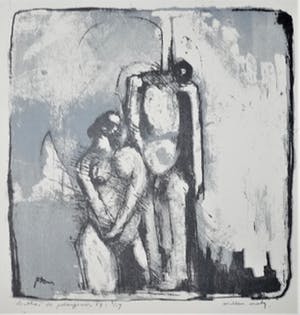 Wim Motz - 2x de gehangene - in 1e en 2e definitieve/ gesigneerde drukgang kopen? Bied vanaf 49!