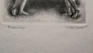 Karl Bickel - wunderschöne Radierung eines führenden Schweizer Grafikers "Begegnung" kopen? Bied vanaf 264!