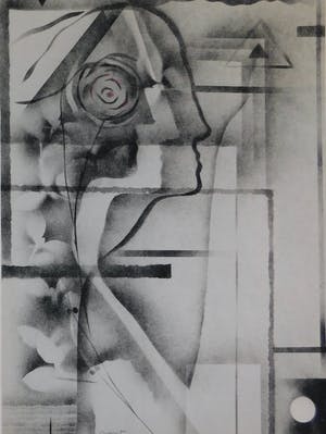 Gislain Dussart - Composition with Rose kopen? Bied vanaf 18!