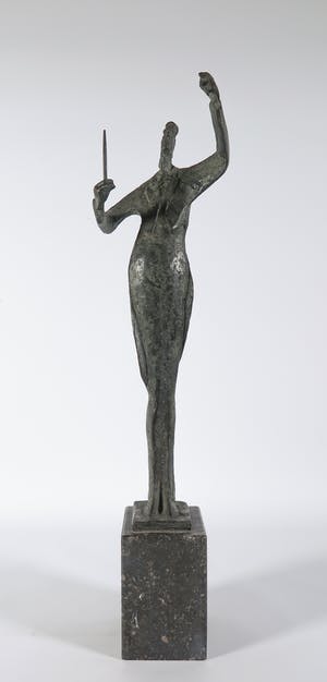 Margriet Barends - Lang en smal bronzen beeld van een dirigent kopen? Bied vanaf 350!