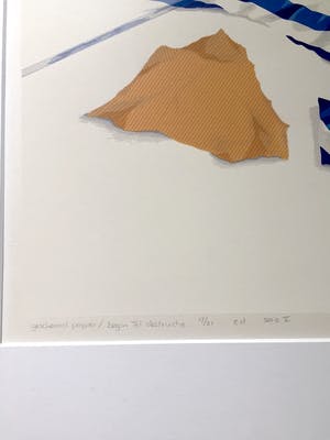 Loes Huis in 't Veld - Gescheurd papier / Begin van destructie - Zeefdruk kopen? Bied vanaf 20!