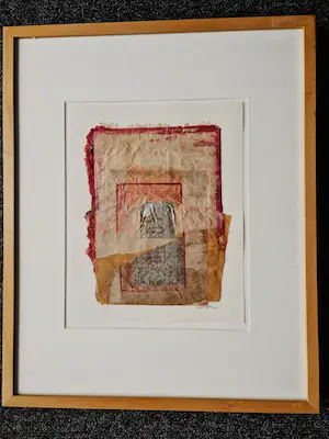Niet of onleesbaar gesigneerd - Uit KLM collectie - gemengde techn Collage - bamboe/inkt/zilververf - gesigneerd kopen? Bied vanaf 1!