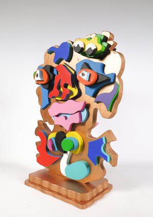 Roja Ting - Tweezijdig beschilderd houten sculptuur kopen? Bied vanaf 350!