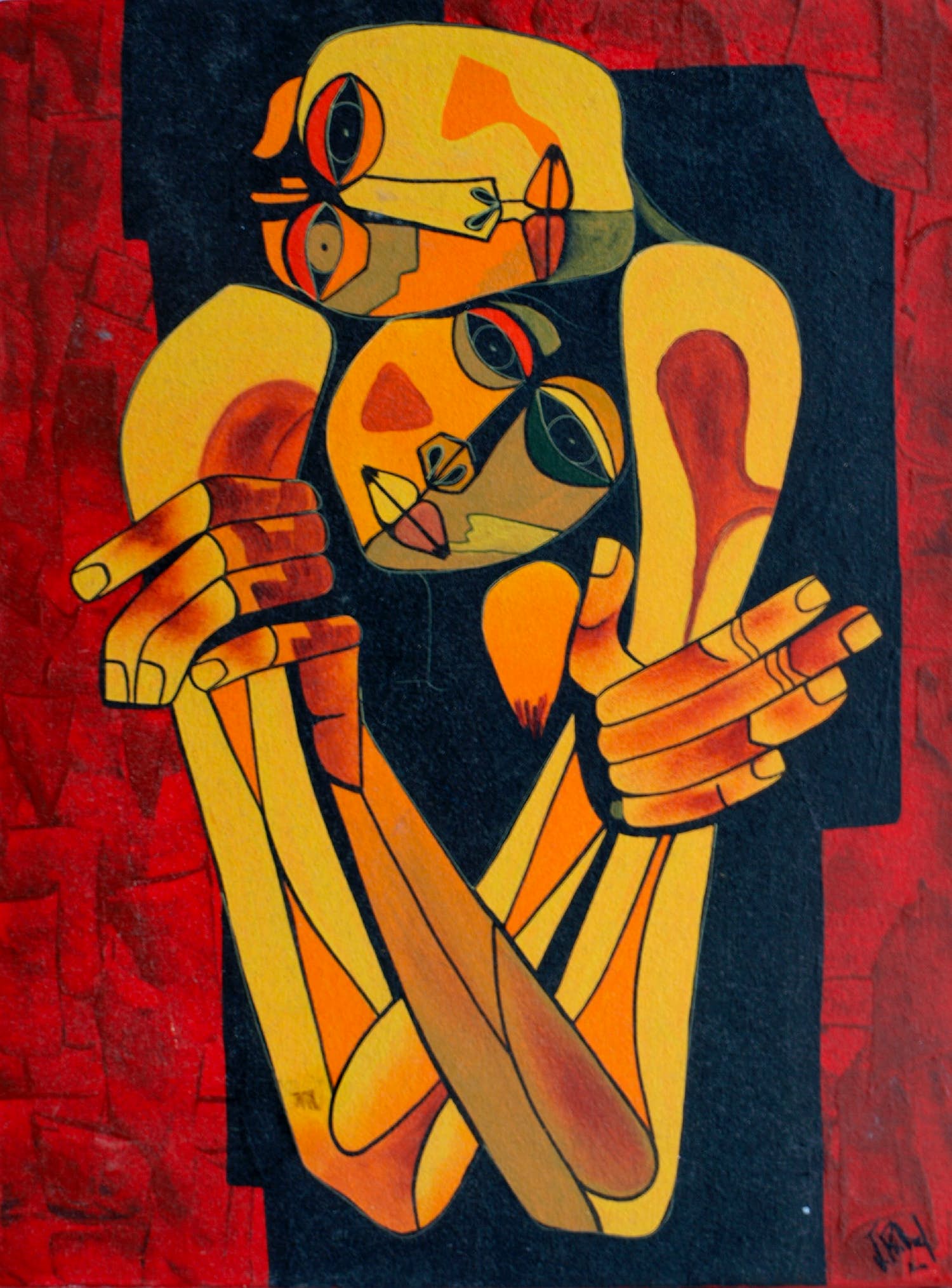 Niet of onleesbaar gesigneerd - Acrylverf op doek , Verbonden – gesigneerd - 2011 kopen? Bied vanaf 1!