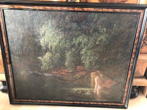 Leendert Adriaan Schilt - badende nymph in sprookjesbos kopen? Bied vanaf 295!