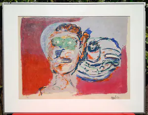 Karel Appel - Regard vers l’infini, litho (netjes ingelijst) kopen? Bied vanaf 1100!
