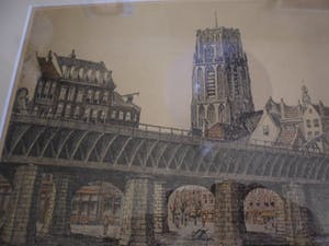 Marius Johannes Janssen - - Ingekleurde Ets. Rotterdam West Nieuwland en de Kolk kopen? Bied vanaf 45!