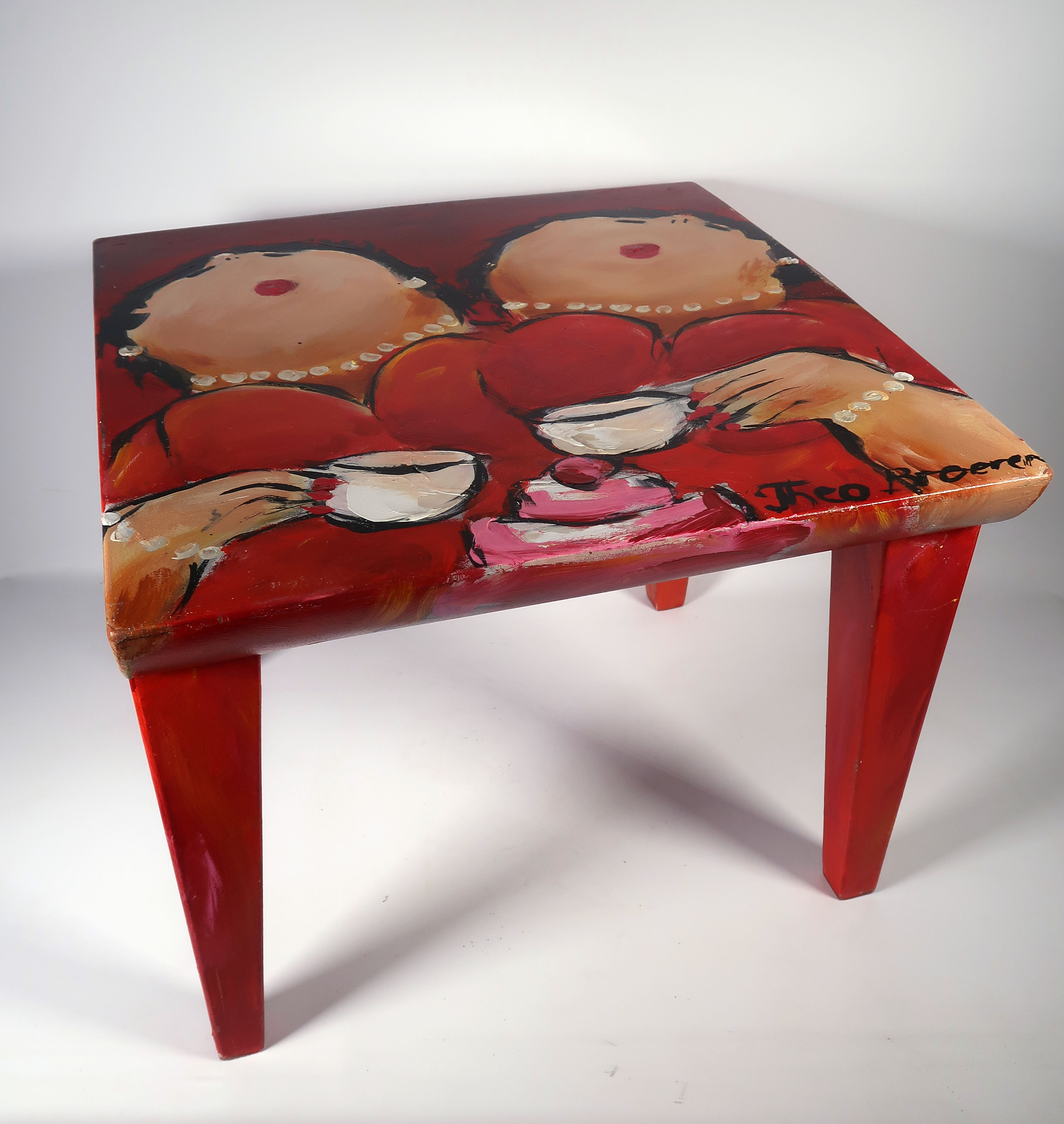 Theo Broeren - Acryl op kunststof, Tafel 7 verkocht voor € 1!