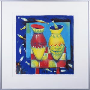 Marianne Aulman - Zeefdruk, Odysseus Schipbreuk l - Ingelijst kopen? Bied vanaf 1!